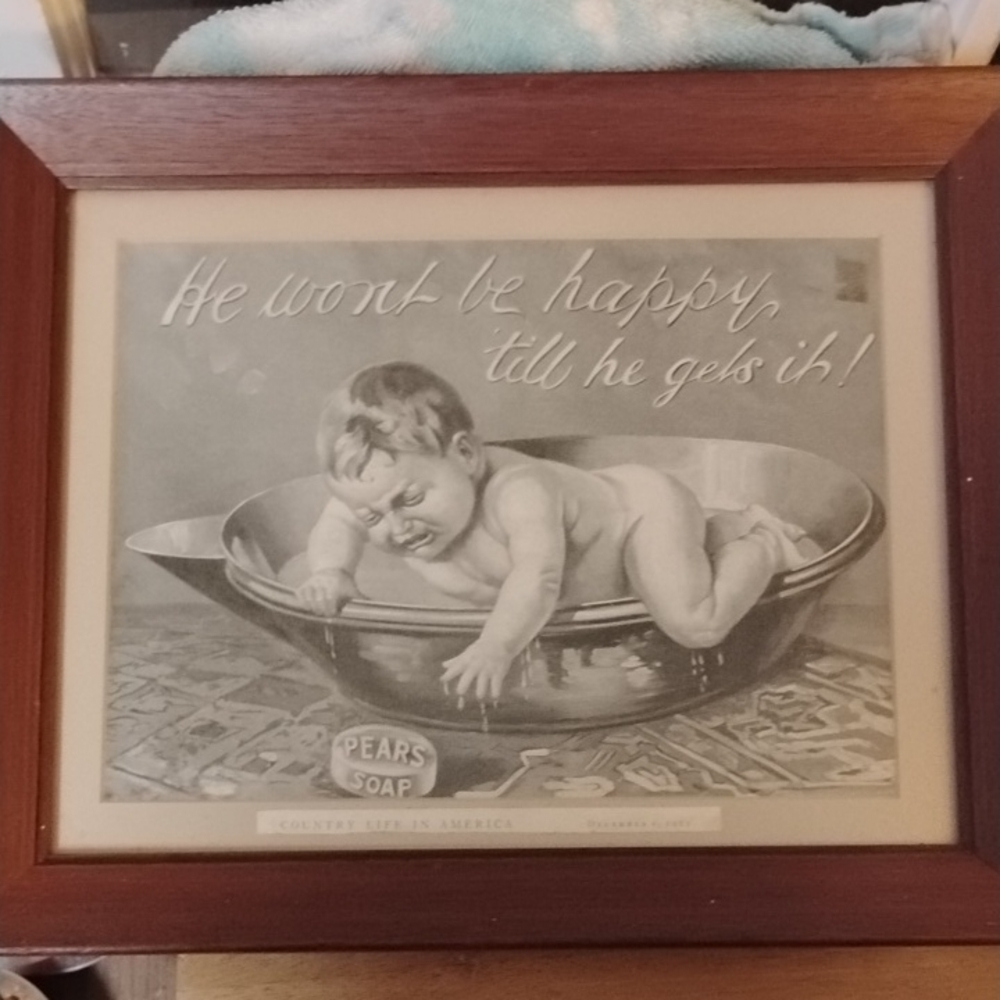 Vintage Pears Soap Framed Print